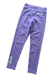 Muted Lavender Athletic Leggings Contoured Seam Design
