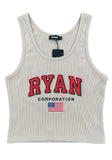 Light Beige Ribbed Cropped Tank Top  Ryan Corporation