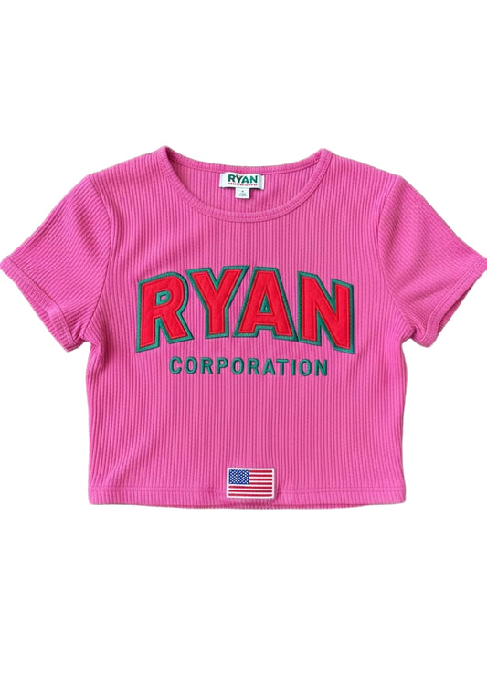 Vibrant Pink Ribbed Crop Top – Ryan Corporation
