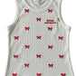 White Ribbed Tank Top with Red Bows – Ryan Corporation