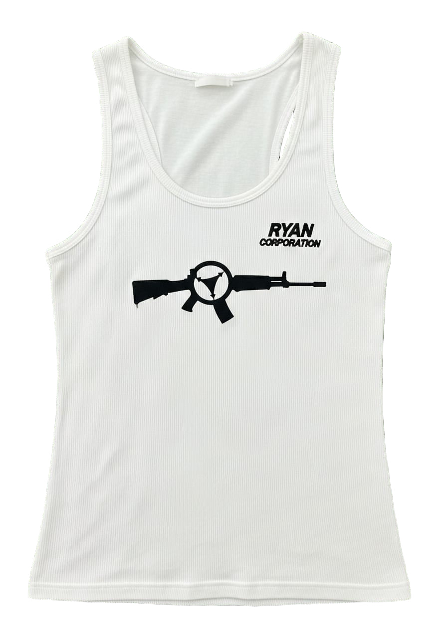 White Ribbed Racerback Tank Top – Ryan Corporation
