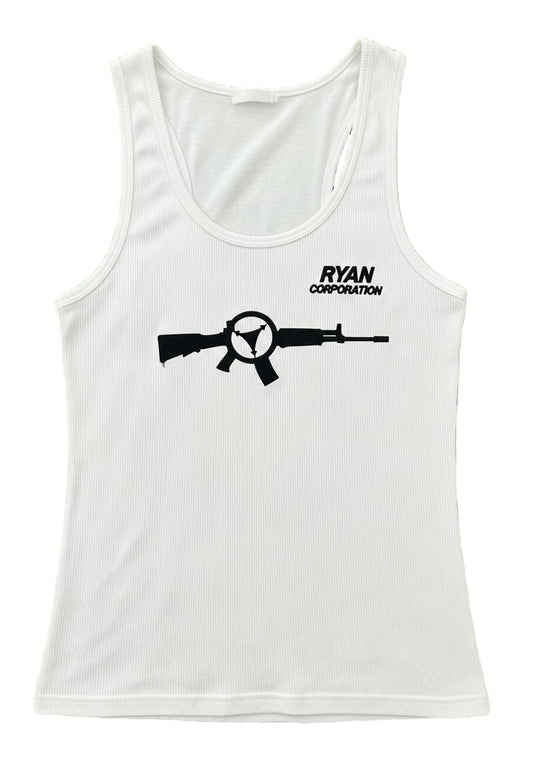 White Ribbed Racerback Tank Top – Ryan Corporation