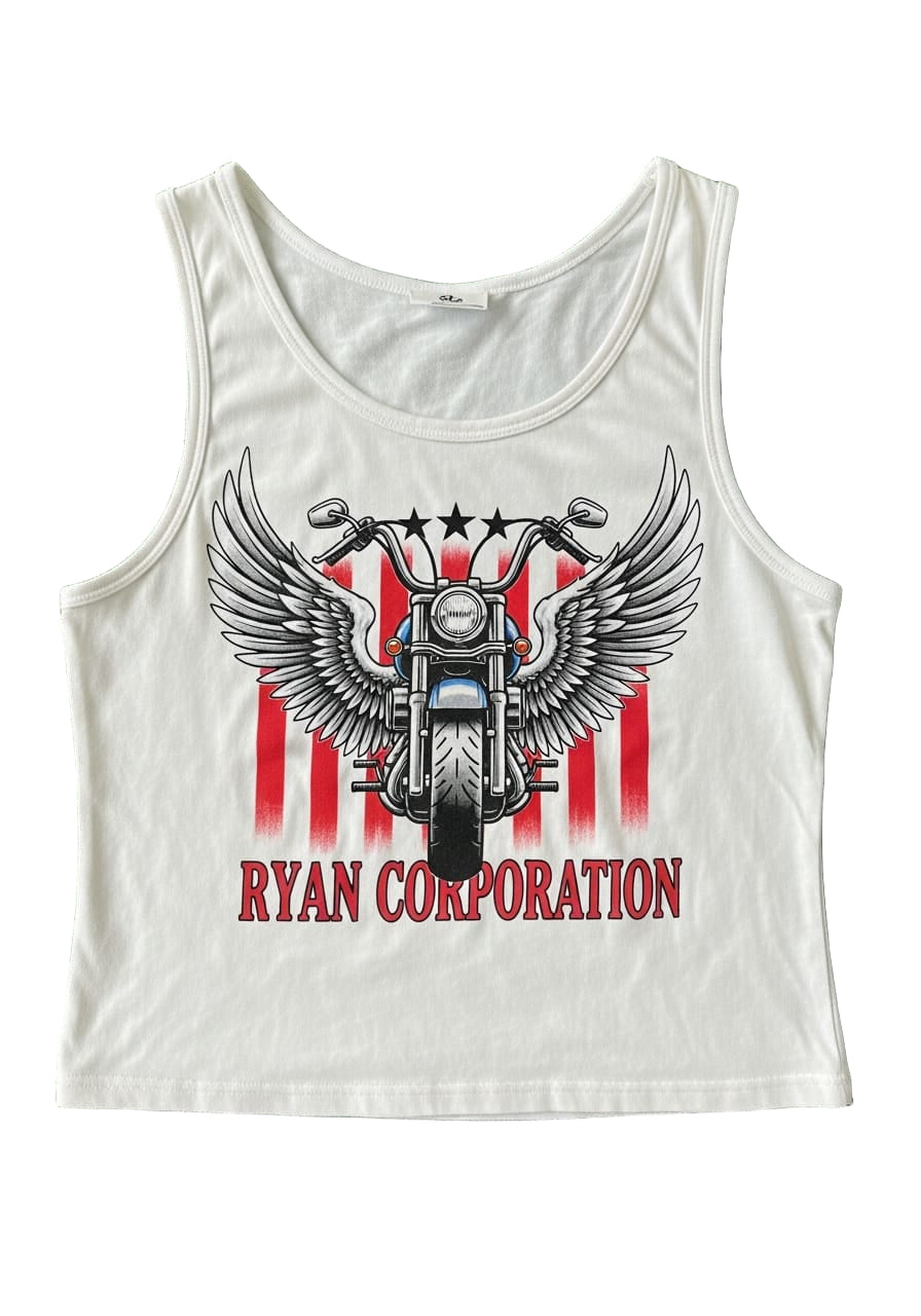 White Cropped Tank Top – Ryan Corporation