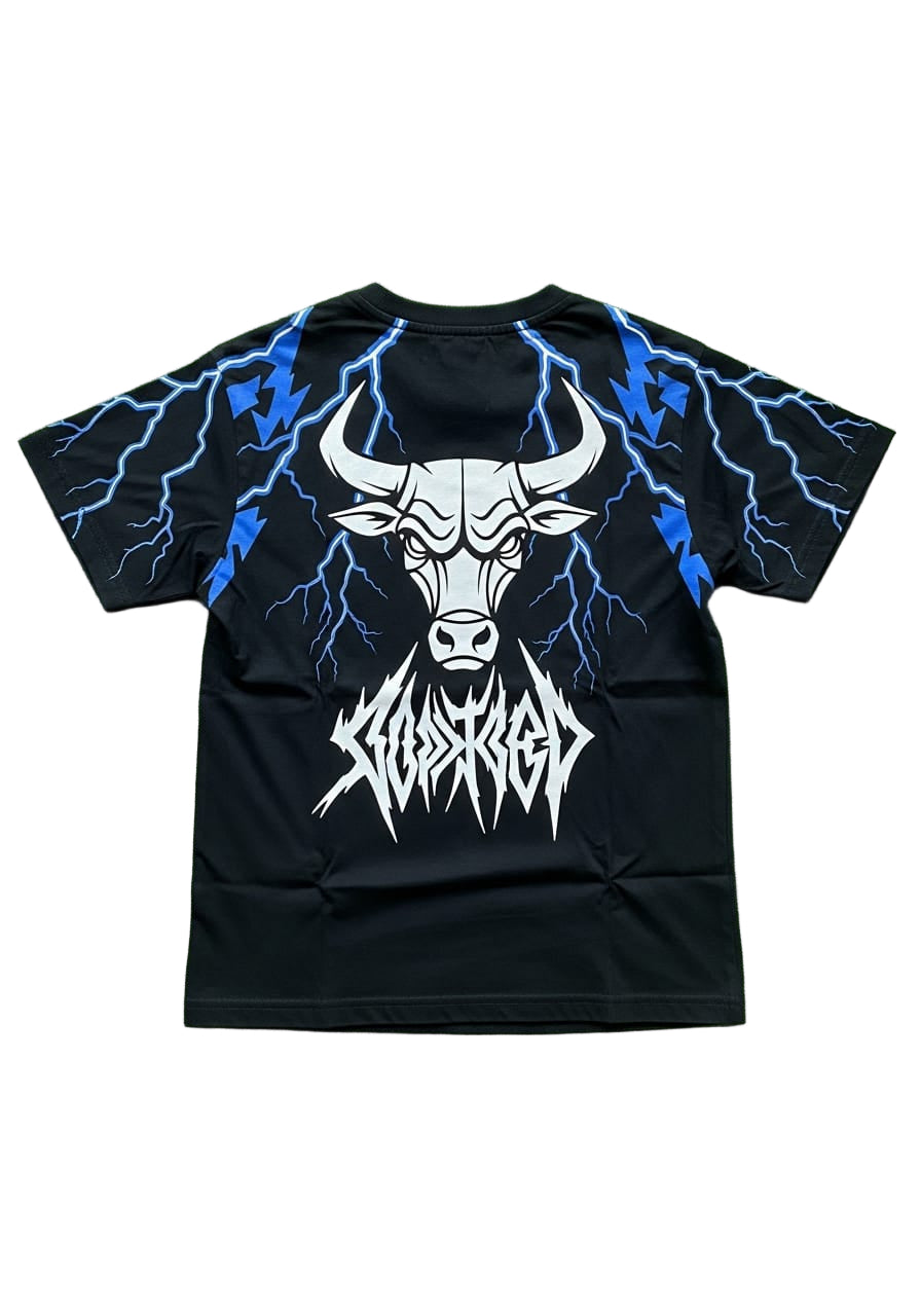 Black Bull & Lightning Graphic T-Shirt – Ryan Corporation