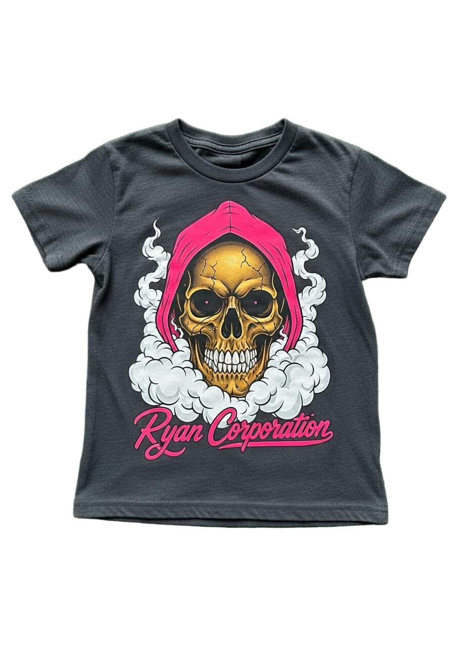 Dark Gray “Ryan Corporation” Skull T-Shirt