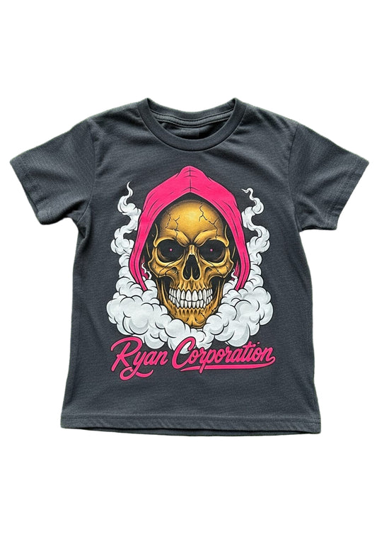Dark Gray “Ryan Corporation” Skull T-Shirt