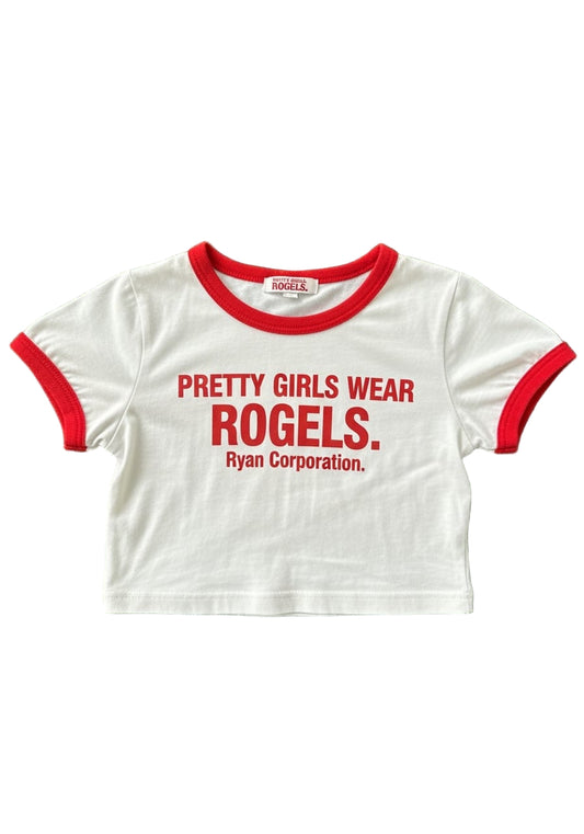 White Cropped “Ryan Corporation” T-Shirt