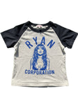 Light Beige & Charcoal “Ryan Corporation Woman Graphic” T-Shirt