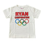 White “Ryan Corporation Olympic Rings” Graphic T-Shirt