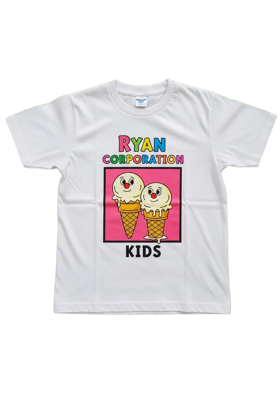 White “Ryan Corporation Kids” Graphic T-Shirt