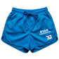 Vibrant Blue Dolphin Hem Athletic Shorts