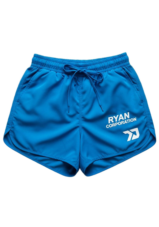 Vibrant Blue Dolphin Hem Athletic Shorts
