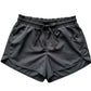 Black Dolphin-Hem Athletic Shorts