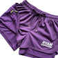 Deep Purple Layered Women’s Athletic Shorts with Zippered Pocket