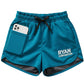 Teal Blue Women's Athletic Shorts with Inner Lining and Side Pocket