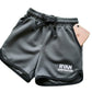 Dark Gray Athletic Shorts with Black Trim