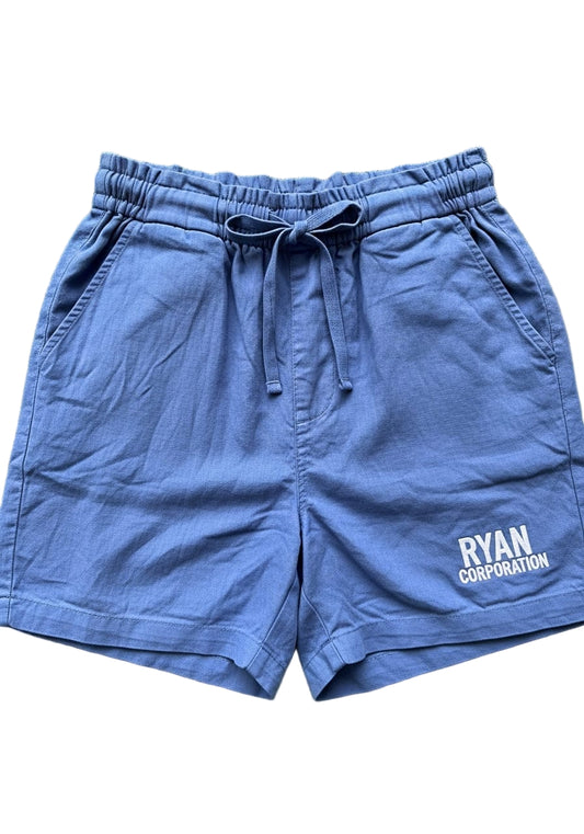 Blue Casual Shorts with Elastic Waistband