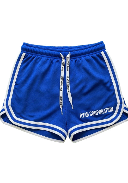 Royal Blue Athletic Shorts with White Trim