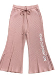 Blush Pink Ribbed Knit Pants