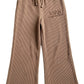 Brown Ribbed Wide Leg Pants