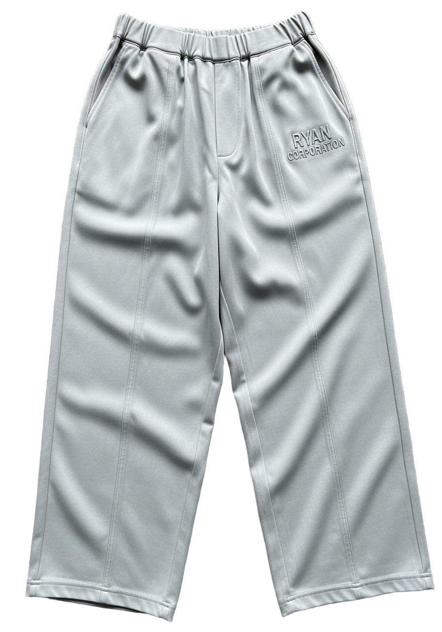 Light Blue Wide-Leg Casual Pants