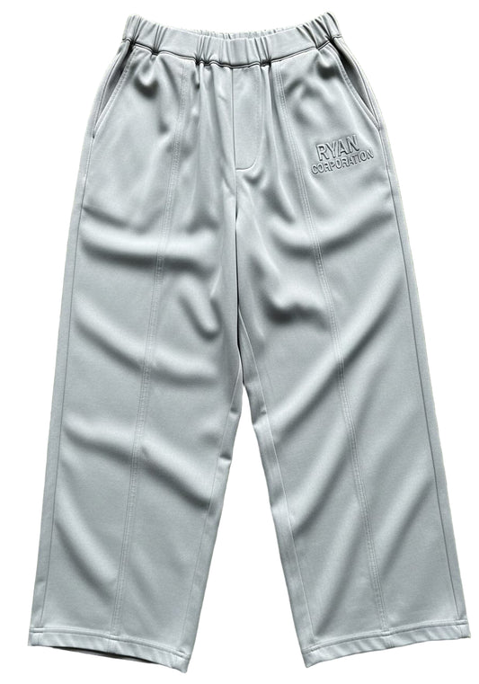 Light Blue Wide-Leg Casual Pants