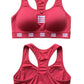 Red Sports Bra with Logo Accents