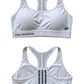 White Racerback Sports Bra with Adjustable Straps