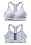White Racerback Sports Bra with Adjustable Straps
