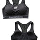 Black Racerback Sports Bra with Logo and Branding