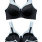 Black Sports Bra with Mesh Detailing