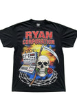 Black Reaper Skull & Rose Graphic T-Shirt