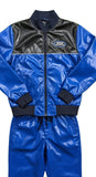 TwoToned PVC Tracksuit Royal Blue & Matte Black Ryan Corporation