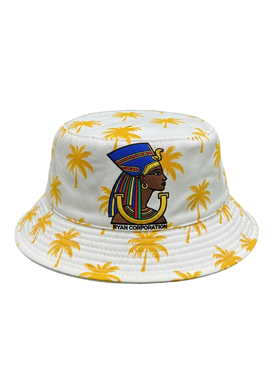 Ryan Corporation White “Queen Palm” Bucket Hat