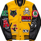 Hard Hustle" Yellow & Black Varsity Jacket