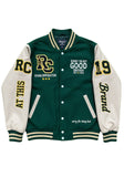 RC Legacy" Green & Beige Varsity Jacket