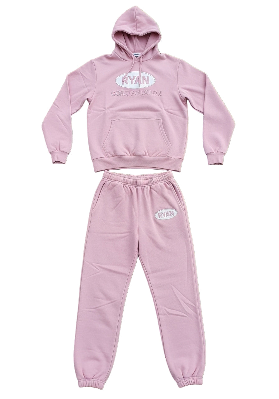 Rose Hooded Tracksuit Sweatpants Set