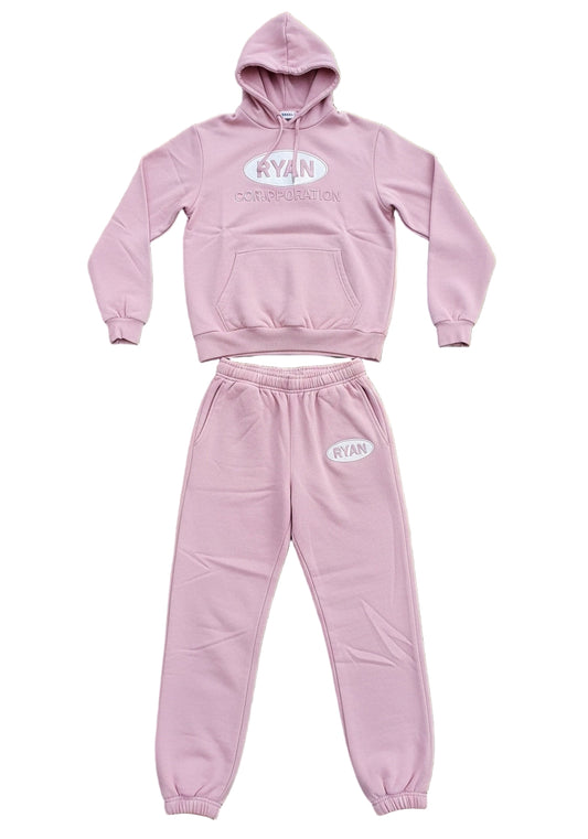 Rose Hooded Tracksuit Sweatpants Set