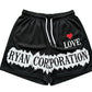 RYAN CORPORATION Gothic Mesh Shorts Black with Heart Detail