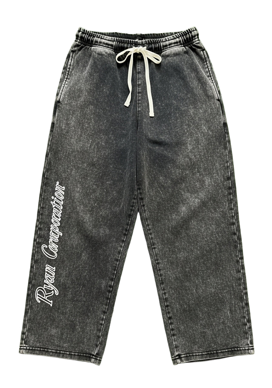 Acid-Wash Black Jersey Pants – Ryan Corporation