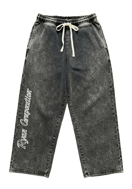 Acid-Wash Black Jersey Pants – Ryan Corporation