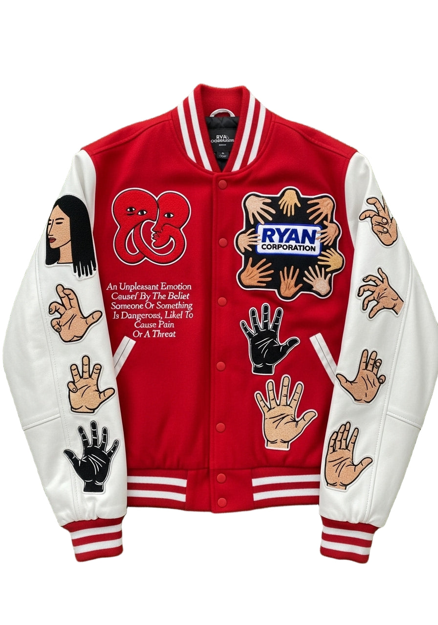 Red & White Varsity Jacket Ryan Corporation