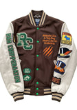 Brown & Beige “Top Dog” Varsity Jacket
