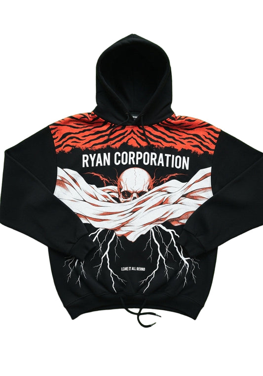 RYAN CORPORATION “Leave It All Behind” Abstract Skull Hoodie