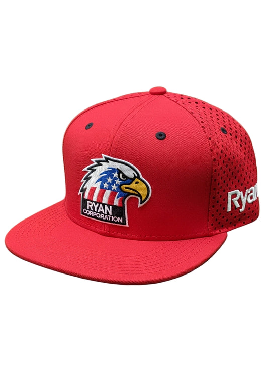 Red “Patriotic Eagle” Flat-Brim Cap