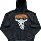 Black Hoodie with Winged Angel &amp; Fiery "WINGMAN" Graphic