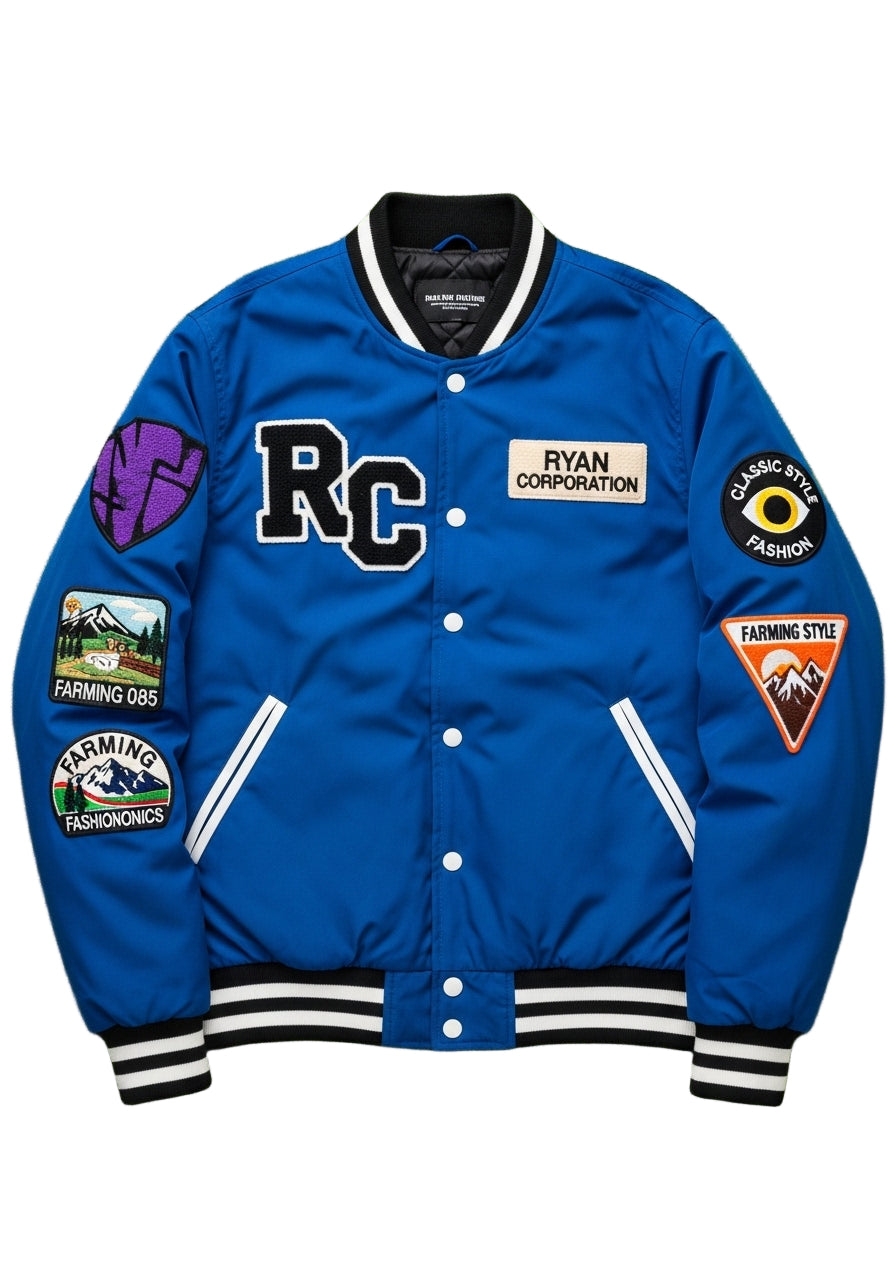 Blue RC Bomber Jacket – Patch Edition