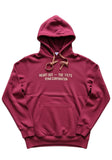 Maroon Hoodie with "HEART OUT THE 1975" Chest Print