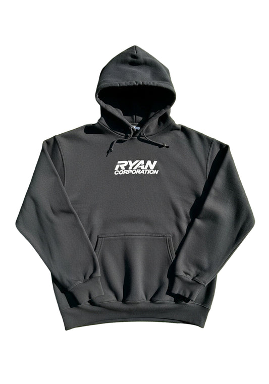 Classic Black Chest Logo Hoodie – Ryan Corporation