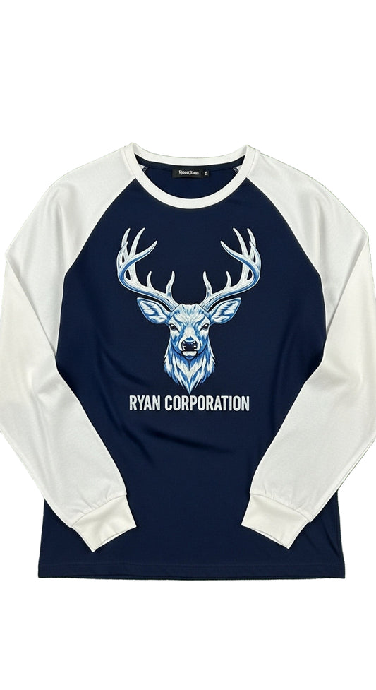 WHITE NAVY RAGLAN WARRIOR
